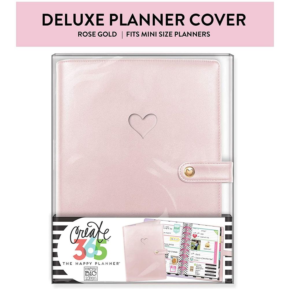 Happy Planner MINI Deluxe Cover, Rose Gold - Heart